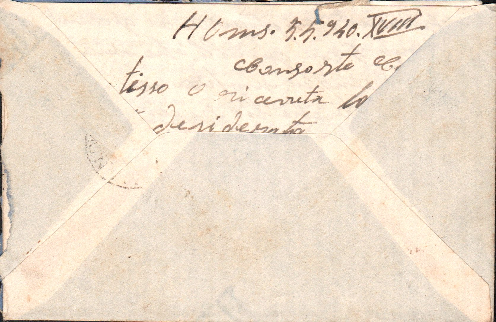 Lettera di Romeo Macchioni da Homs, 5 maggio 1940