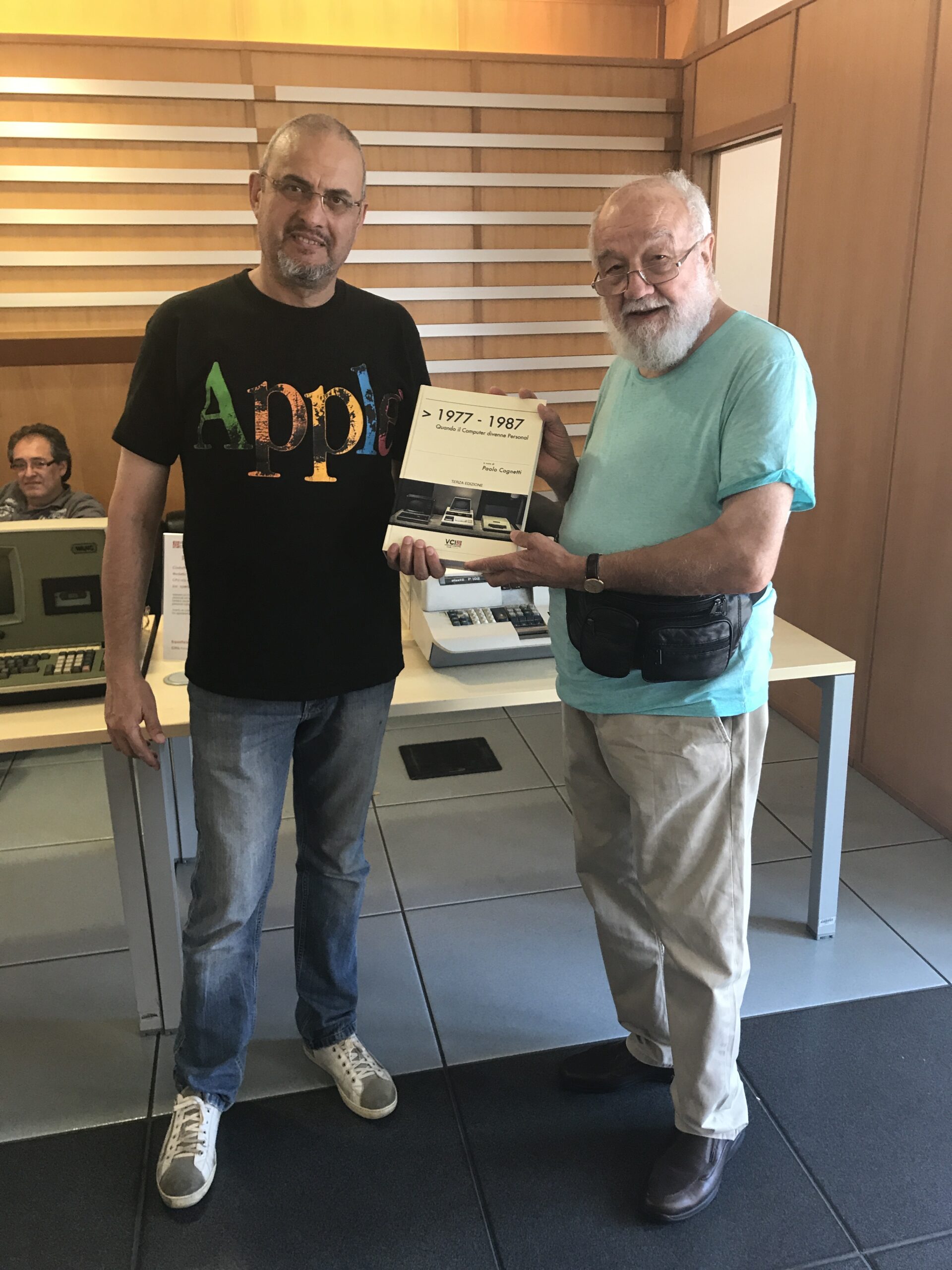 Con Gastone Garziera uno dei progettisti dell'Olivetti Programma 101 primo Computer Personale