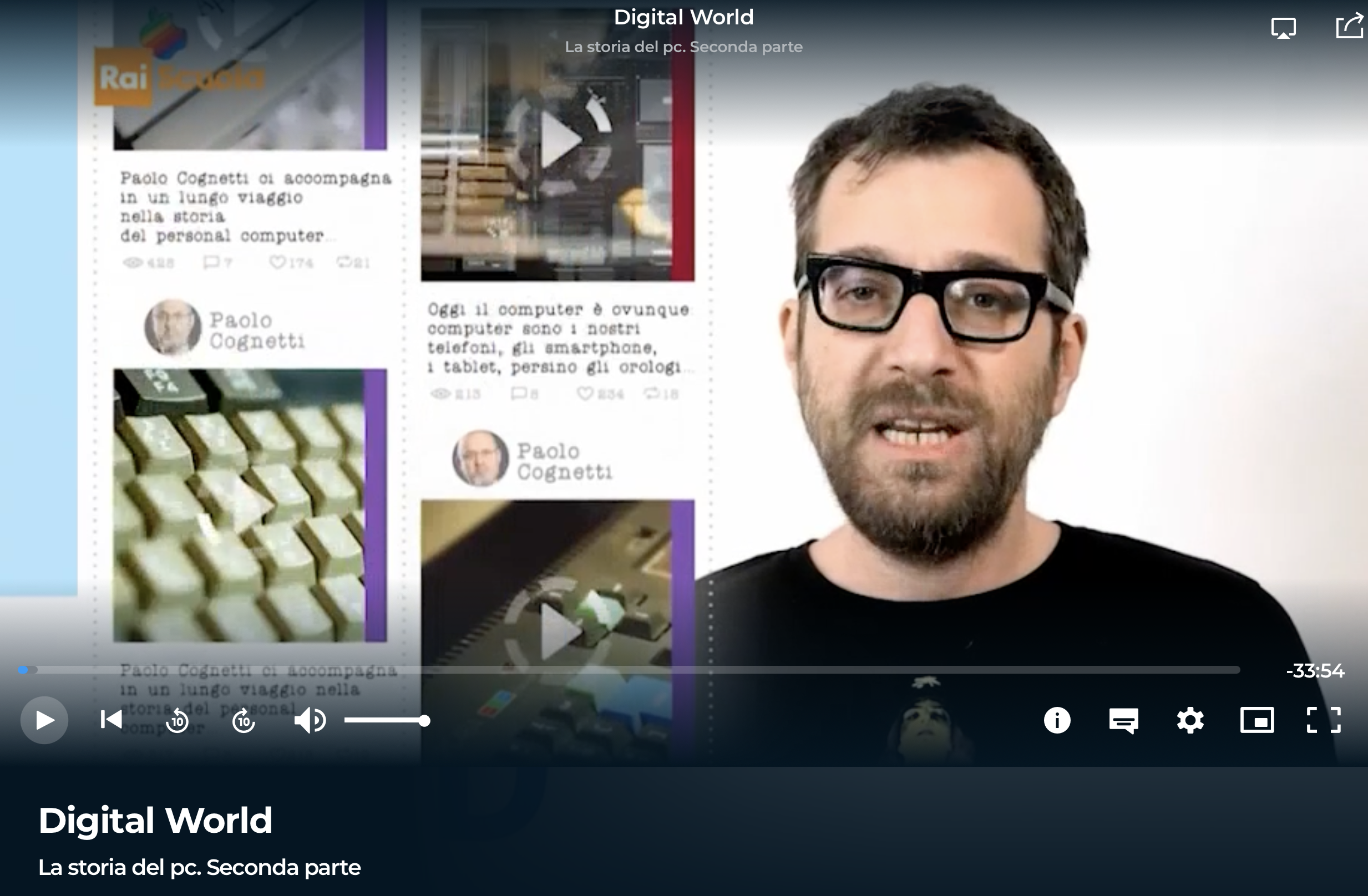 Digital World, La storia del PC, seconda parte, su RaiPlay